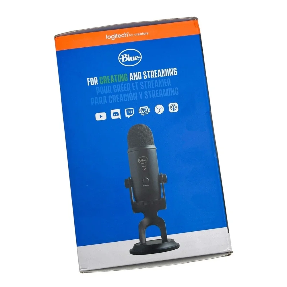 Blue Yeti USB Microphone Logitech for Creators for Gaming, Streaming, Podcasting